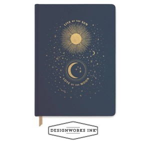 JD80-2227EU Big Bookcloth Notebook - Live by The Sun Love by The Moon